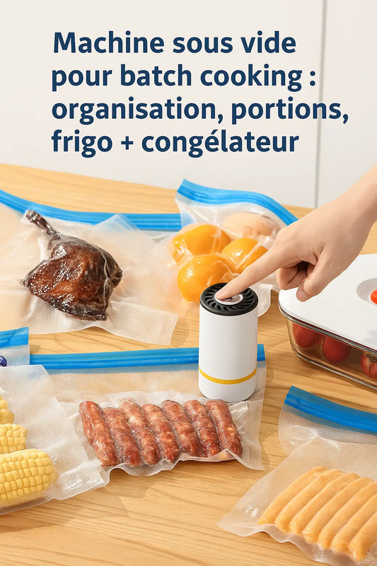 Machine sous vide pour batch cooking : organisation, portions, frigo + congélateur
